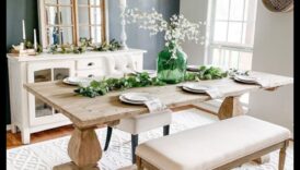 Πώς μπορώ να επιτύχω μια εμφάνιση Urban Farmhouse στην τραπεζαρία μου με τις ιδέες διακόσμησης αγροικιών;