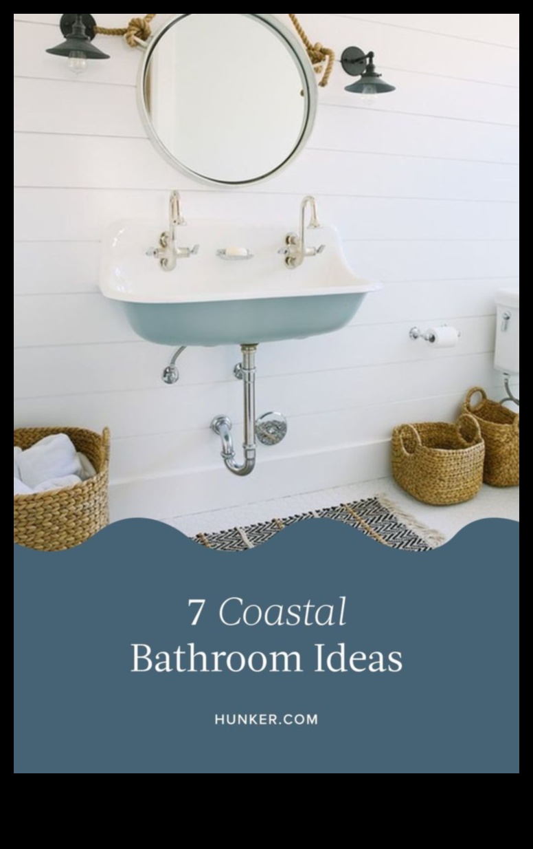 Πώς μπορώ να διακοσμήσω ένα παραθαλάσσιο μπάνιο για ένα χαλαρωτικό παραθαλάσσιο καταφύγιο;