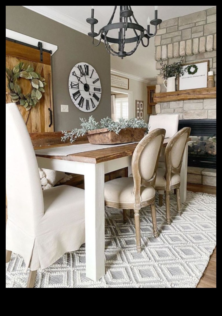 Πώς μπορώ να επιτύχω μια εμφάνιση Urban Farmhouse στην τραπεζαρία μου με τις ιδέες διακόσμησης αγροικιών;