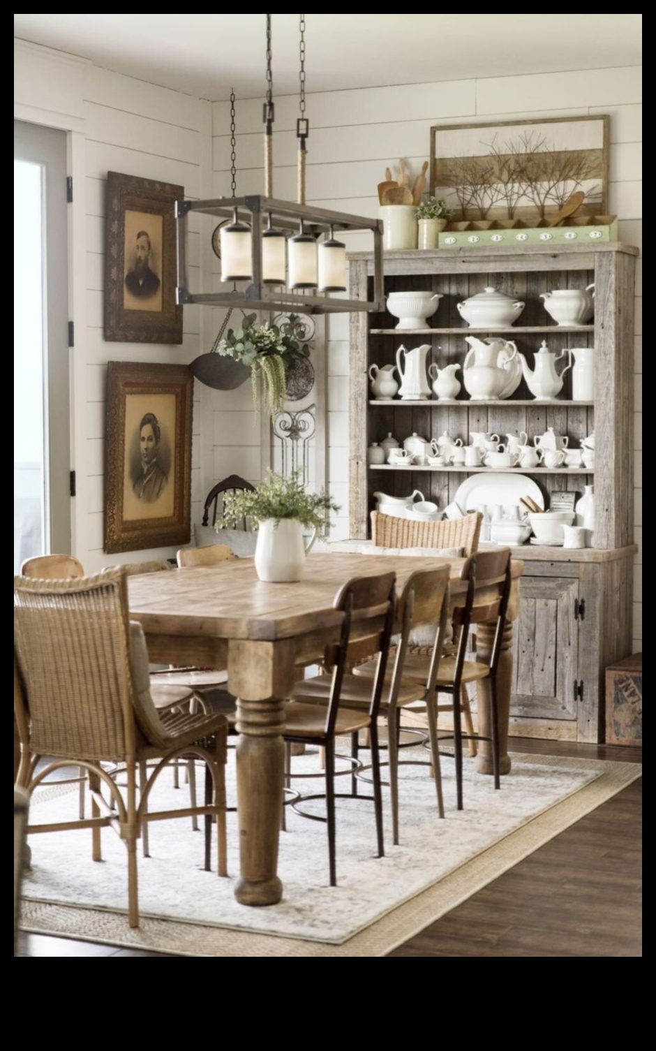 Πώς μπορώ να επιτύχω μια εμφάνιση Urban Farmhouse στην τραπεζαρία μου με τις ιδέες διακόσμησης αγροικιών;