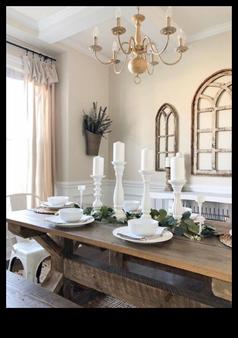 Πώς μπορώ να επιτύχω μια εμφάνιση Urban Farmhouse στην τραπεζαρία μου με τις ιδέες διακόσμησης αγροικιών;