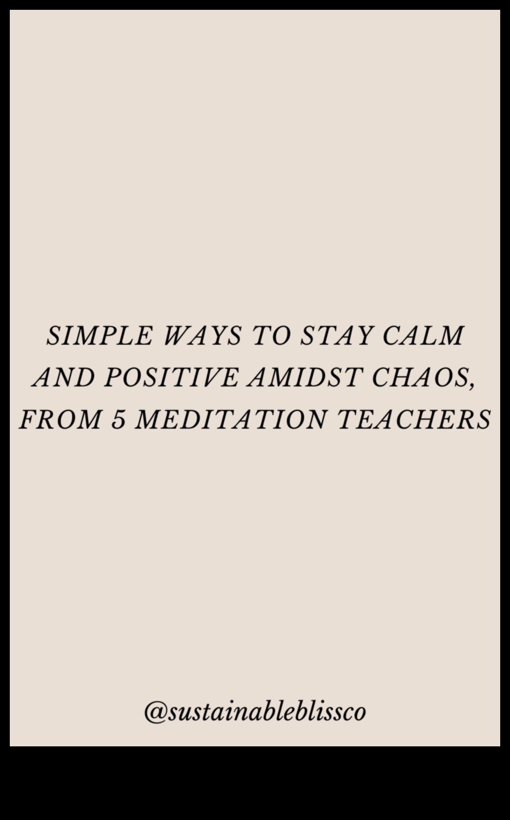 Calm Mid Chaos: Nurturing Mental Wellness with Meditation