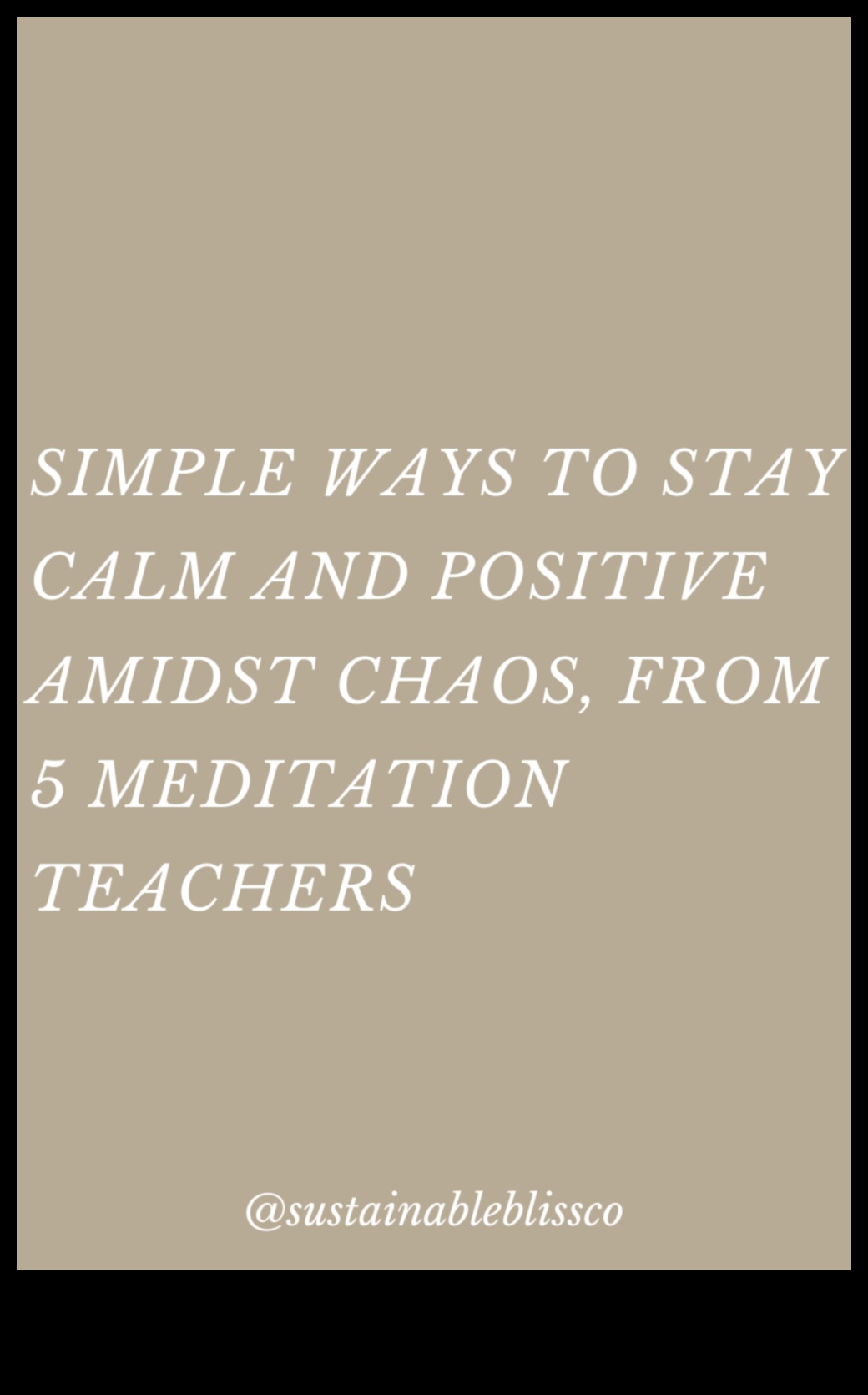 Calm Mid Chaos: Nurturing Mental Wellness with Meditation