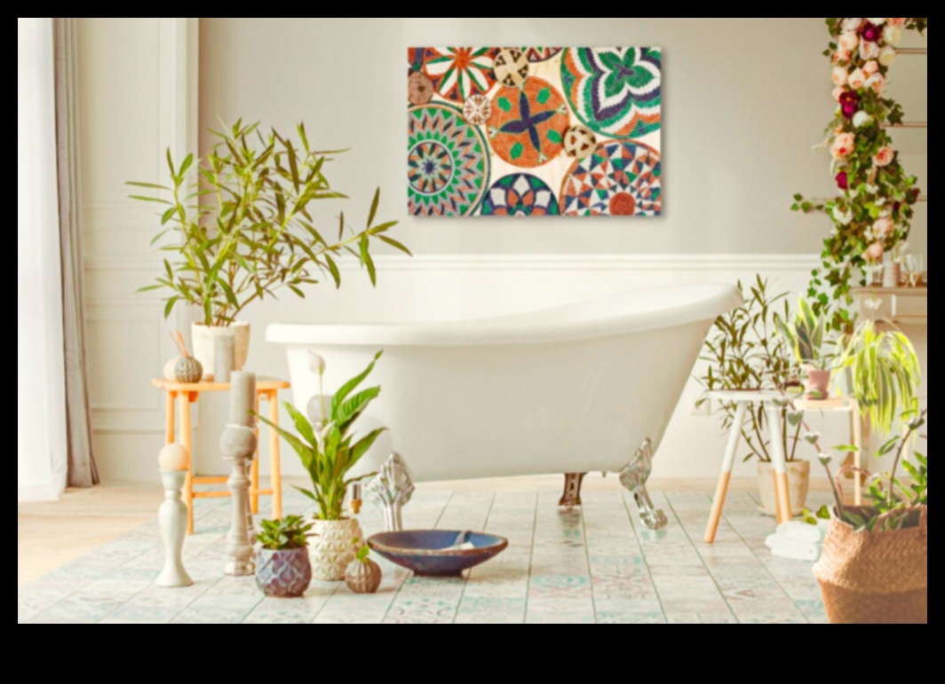 Μποέμικη διακόσμηση μπάνιου για ένα ελεύθερο πνεύμα